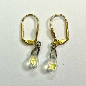 gold bead drop earrings!